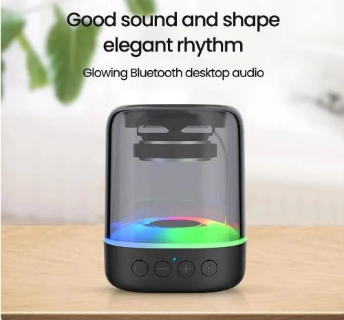  Haut-parleur Portable Bluetooth 5.0, lumières rvb, son HD, Mini haut-parleur de bureau sans fil pour fête à domicile, voyage en plein air 