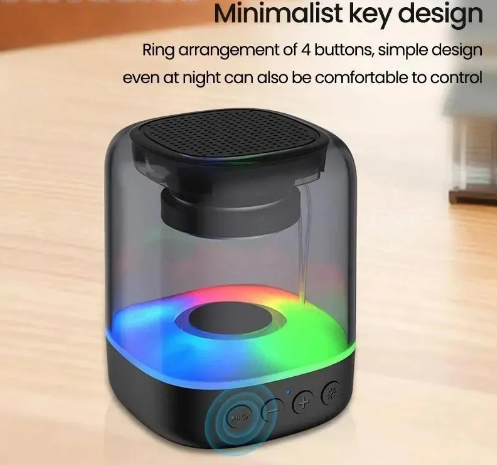  Haut-parleur Portable Bluetooth 5.0, lumières rvb, son HD, Mini haut-parleur de bureau sans fil pour fête à domicile, voyage en plein air 