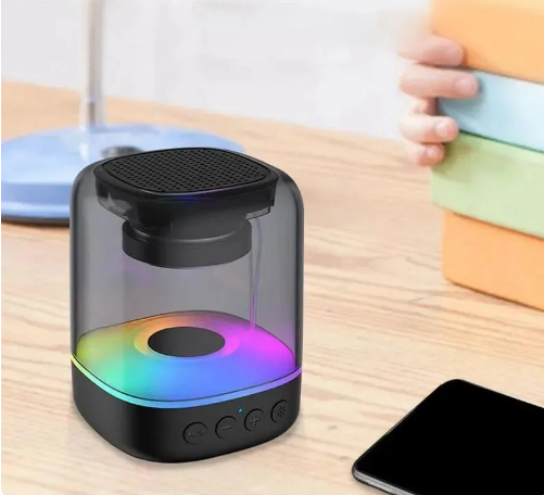  Haut-parleur Portable Bluetooth 5.0, lumières rvb, son HD, Mini haut-parleur de bureau sans fil pour fête à domicile, voyage en plein air 