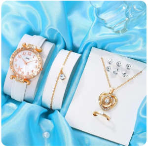 Montre-bracelet analogique avec bracelet en cuir pour femme, ensemble de 10 pièces