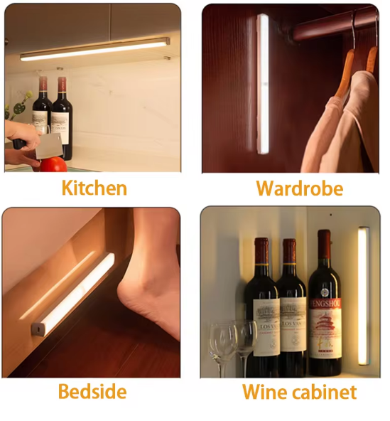 Veilleuse LED sans fil avec détecteur de mouvement, type C