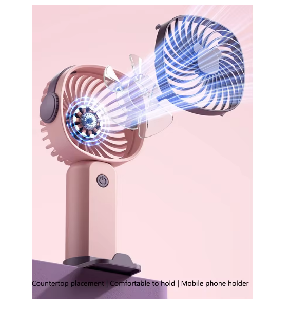 Ventilateur de bureau multifonctionnel, portable, silencieux, petit, chargement USB