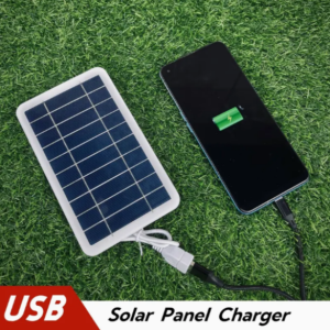 Chargeur Solaire Compact 2W - Compatible USB, Étanche & Alimentation Stable pour Smartphones et Banques d'Énergie,