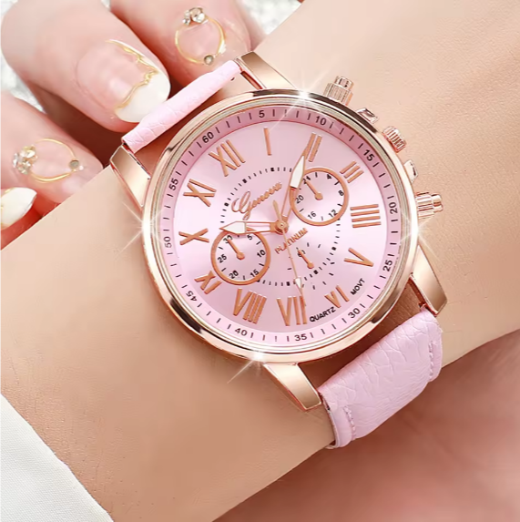 Montre-bracelet à quartz , montres pour femme, mode, 5 pièces