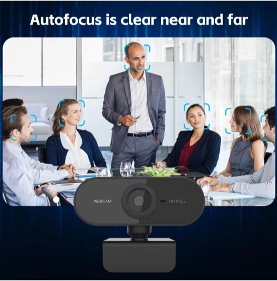 Caméra HD 1080p avec microphone intégré, pour ordinateur