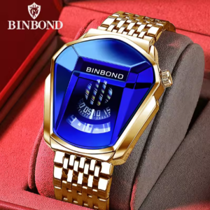 BINBOND-Montre-bracelet à quartz en acier inoxydable pour homme, marque de luxe supérieure, tendance cool