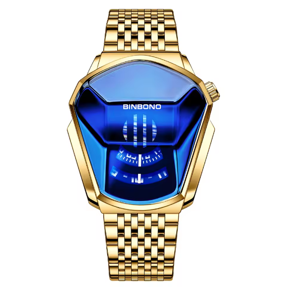 BINBOND-Montre-bracelet à quartz en acier inoxydable pour homme, marque de luxe supérieure, tendance cool