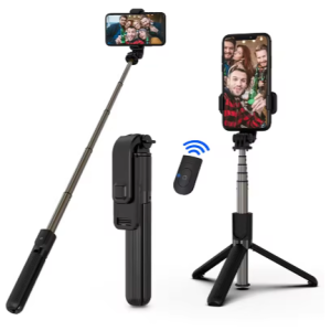 Trépied perche à selfie sans fil Bluetooth H1 Longueur 70cm, support de téléphone pour voyage en plein air, 3 en 1