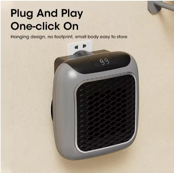 Mini chauffage domestique avec télécommande, chauffage thermique mural, chauffage électrique en céramique PTC, 800W