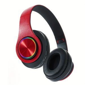 Casque Bluetooth sans fil lumineux avec microphone pliable B39