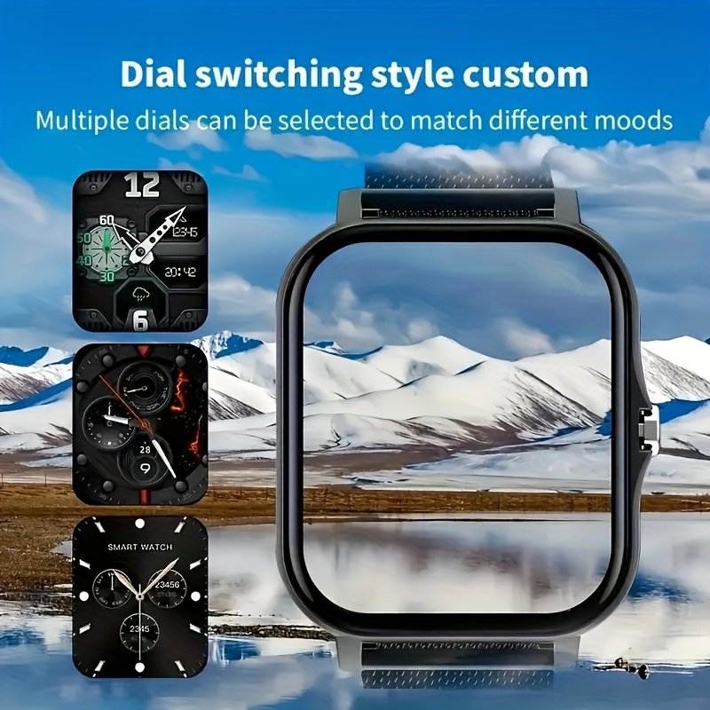 montre intelligente à écran tactile de 4,6 cm pour hommes et femmes, batterie de 180 mAh