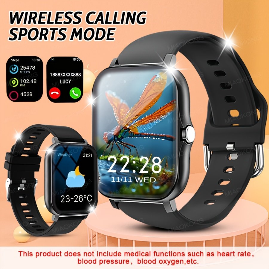 montre intelligente à écran tactile de 4,6 cm pour hommes et femmes, batterie de 180 mAh