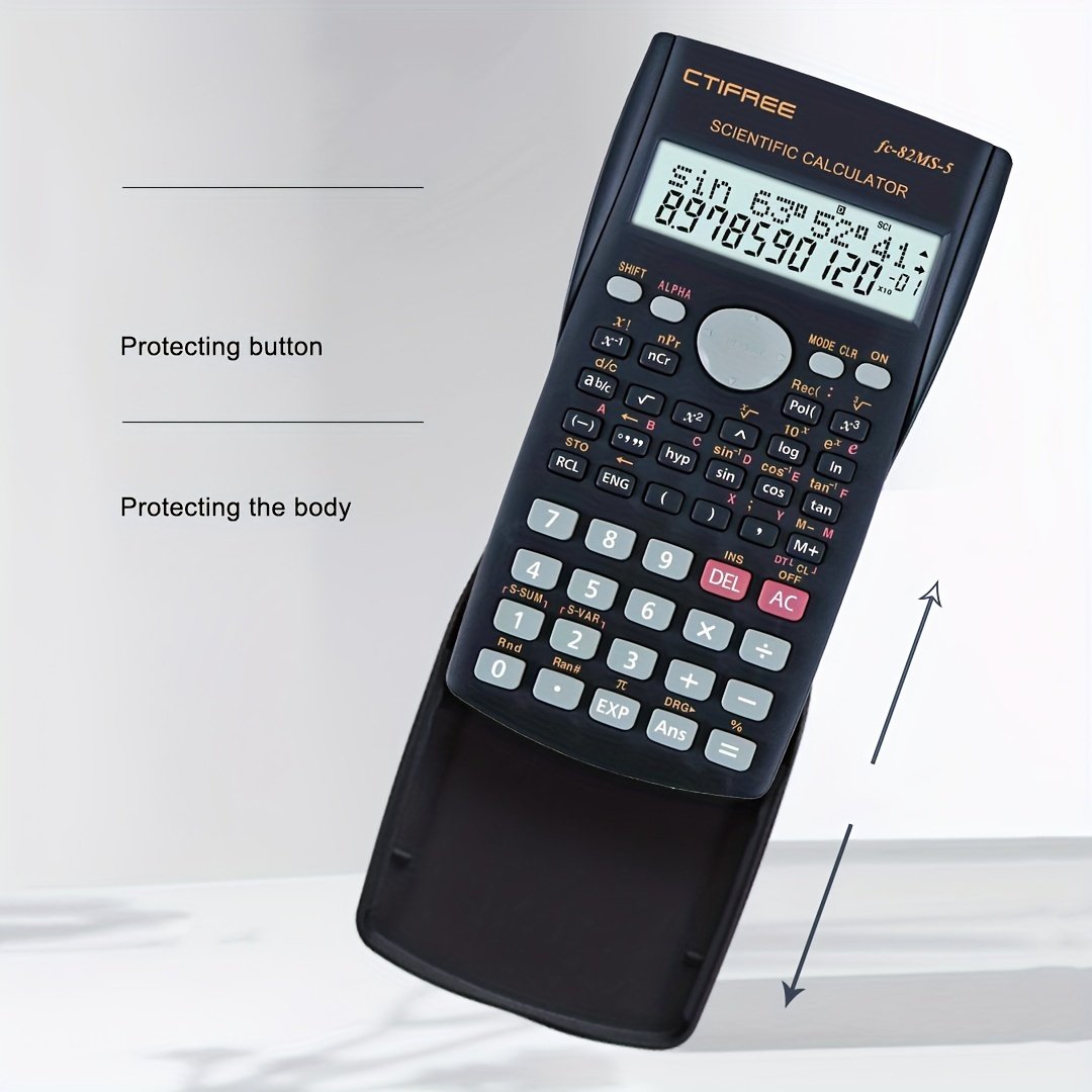 Un calculateur scientifique multifonction A CTIFREE FC-82MS avec 240 fonctions, affichage à double ligne