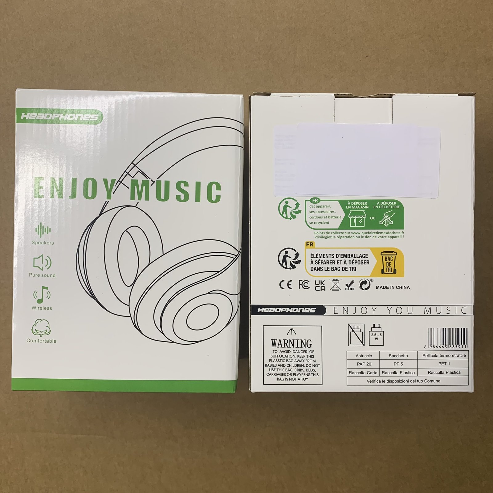 Casque Bluetooth Sans Fil URIZONS – avec Micro , Compatible pour Jeux & Appels, USB type C