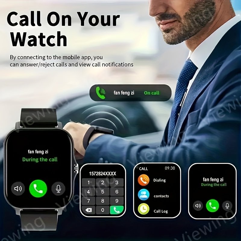 montre intelligente à écran tactile de 4,6 cm pour hommes et femmes, batterie de 180 mAh