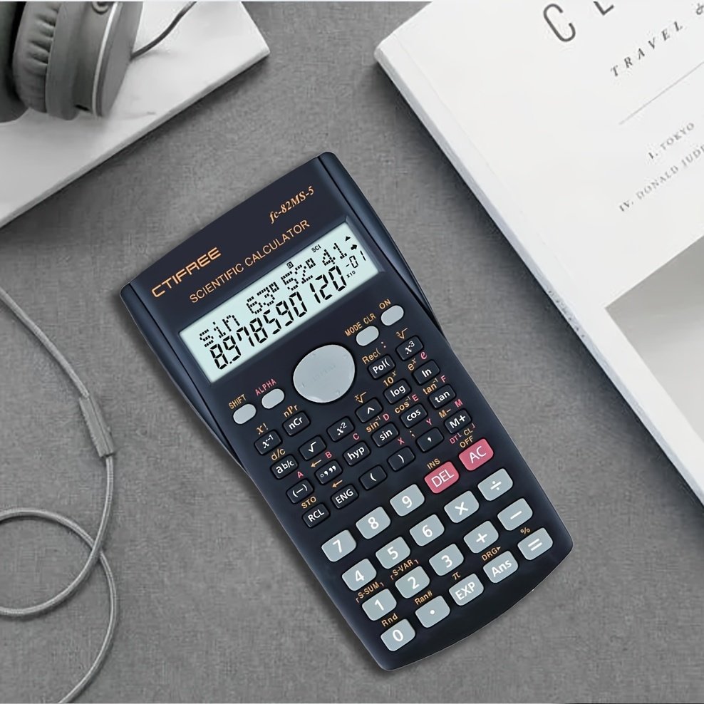 Un calculateur scientifique multifonction A CTIFREE FC-82MS avec 240 fonctions, affichage à double ligne