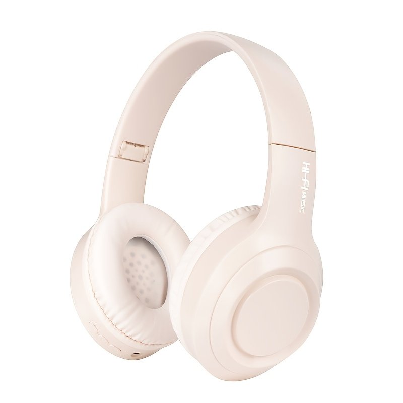 Casque sans fil pliable avec microphone à condensateur intégré, chargement USB de type C