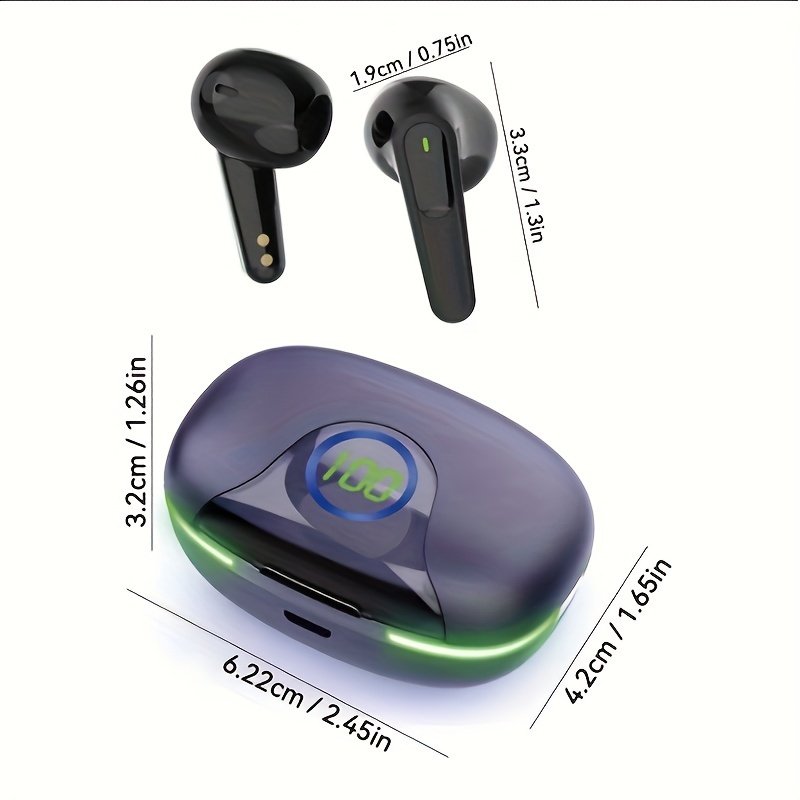 Nouveaux Écouteurs Sans Fil TWS avec Affichage LED - Contrôle Tactile, Sportif