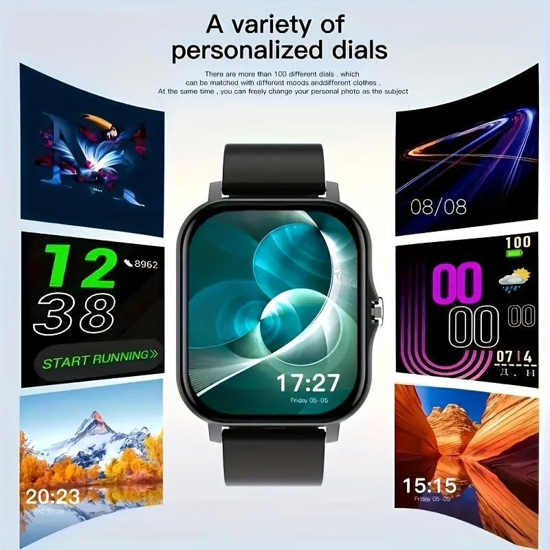 montre intelligente à écran tactile de 4,6 cm pour hommes et femmes, batterie de 180 mAh