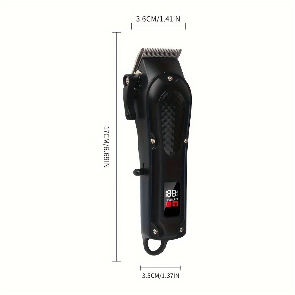 Tondeuse WEEME pour hommes, professionnelle sans fil rechargeable par USB avec affichage LED avec batterie lithium 1500mAh