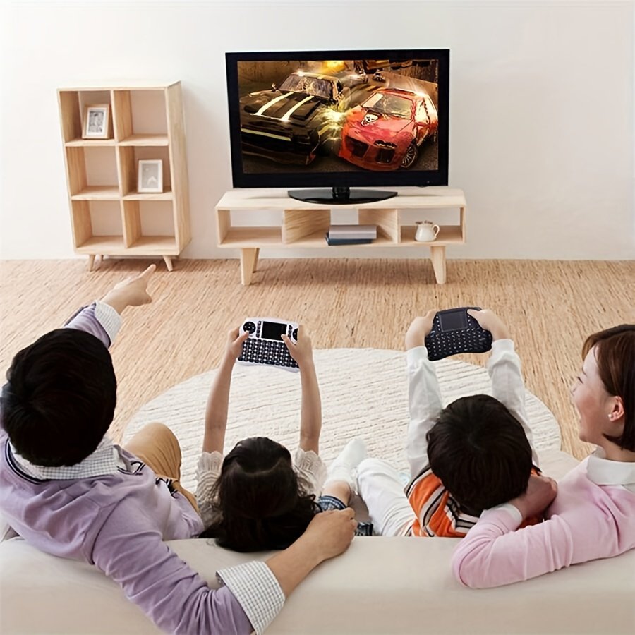 Clavier Sans Fil Mini i8, Souris Air et Touchpad 2.4G Portable avec Rétroéclairage 7 Couleurs pour Android TV Box et Ordinateur