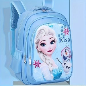 Sac à Dos Princesse Elsa de Disney , précis et durable, avec fermeture éclair pour une utilisation facile, adapté pour la rentrée scolaire