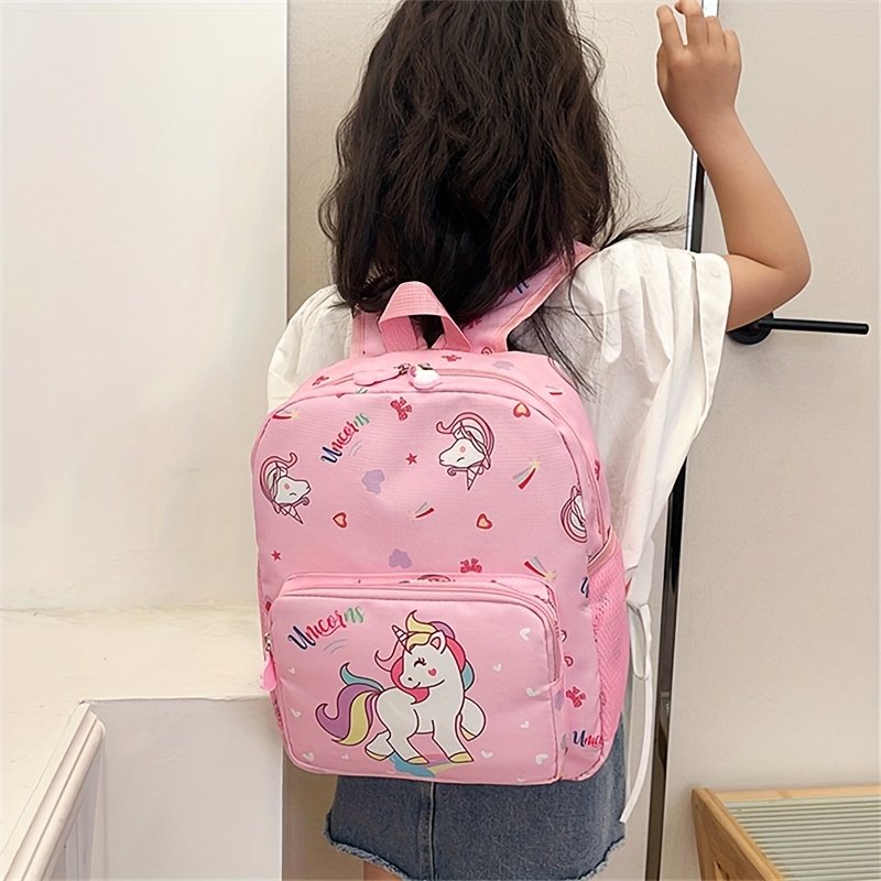 Sac à Dos pour la maternelle Design Licorne - Nylon Durable, Léger, Idéal pour Filles à l'École et à l'Extérieur