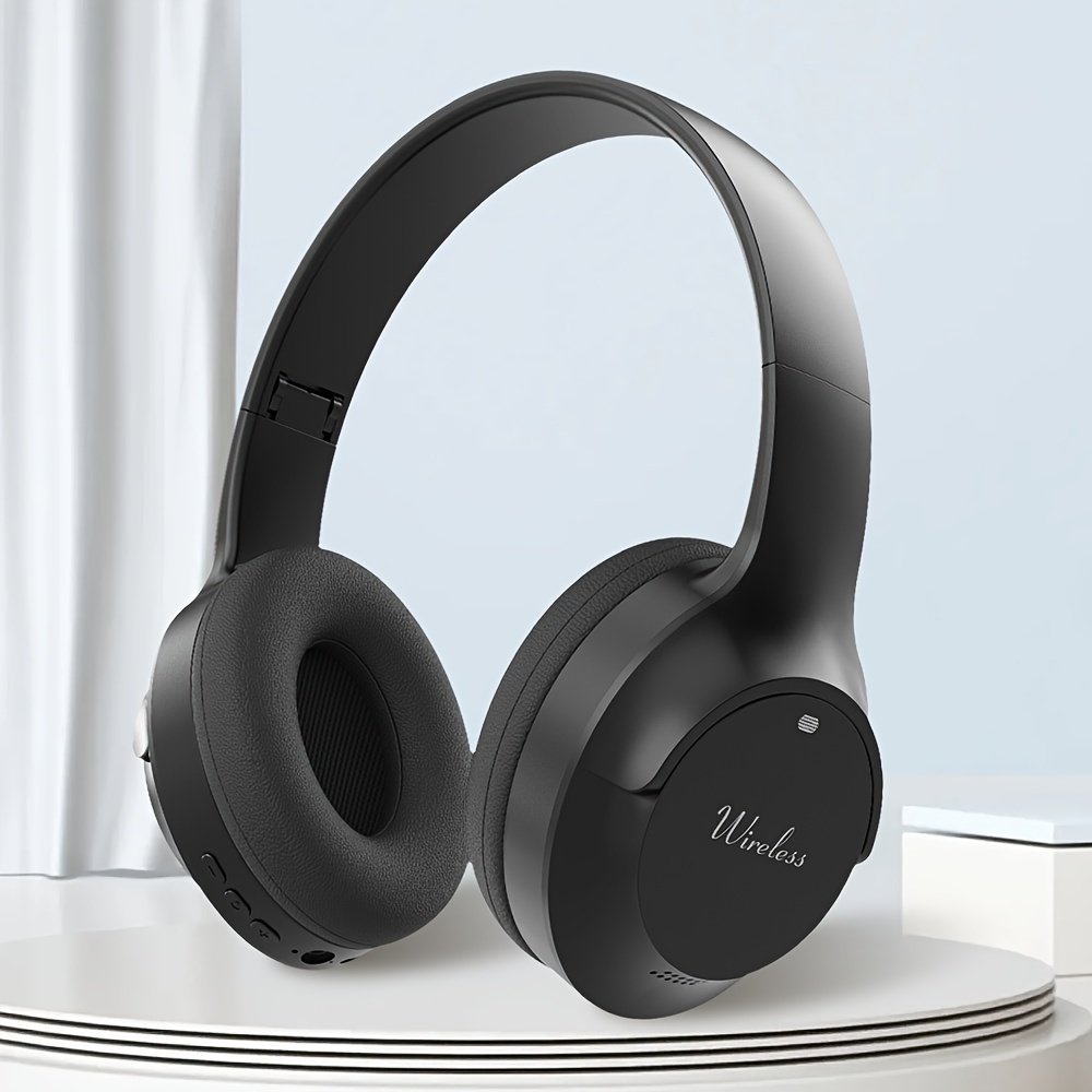 Casque Bluetooth URIZONS - Noirs sans fil pliable avec Micro , Carte memoire , USB type C