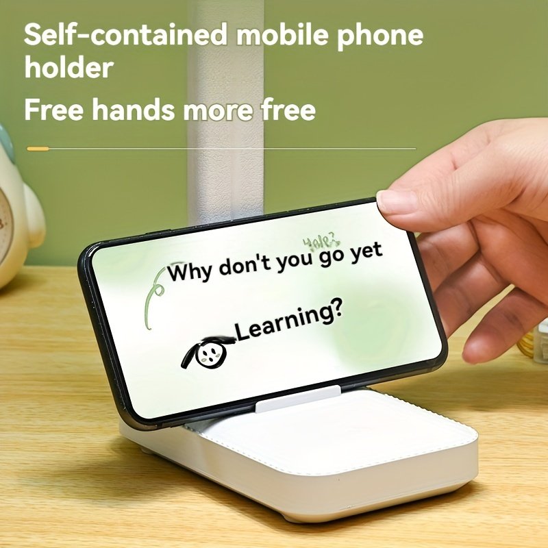 Lampe de Bureau à Double Tête Réglable avec LED, Lampe de Bureau Tactile et Dimmable, Conception Pliable pour Étude et Utilisation au Bureau - Chargement USB