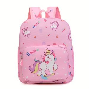 Sac à Dos pour la maternelle Design Licorne - Nylon Durable, Léger, Idéal pour Filles à l'École et à l'Extérieur
