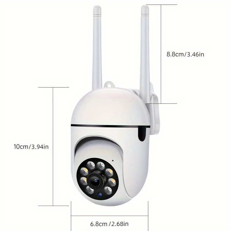 Caméra de Sécurité Intérieure JOOAN 1080P avec Vision Nocturne Couleur, Visée à 355°, Alertes de Mouvement, Audio Bidirectionnel, Montage Mural, Alimentée par USB, Compatible WiFi, Contrôle par Application - Non Étanche