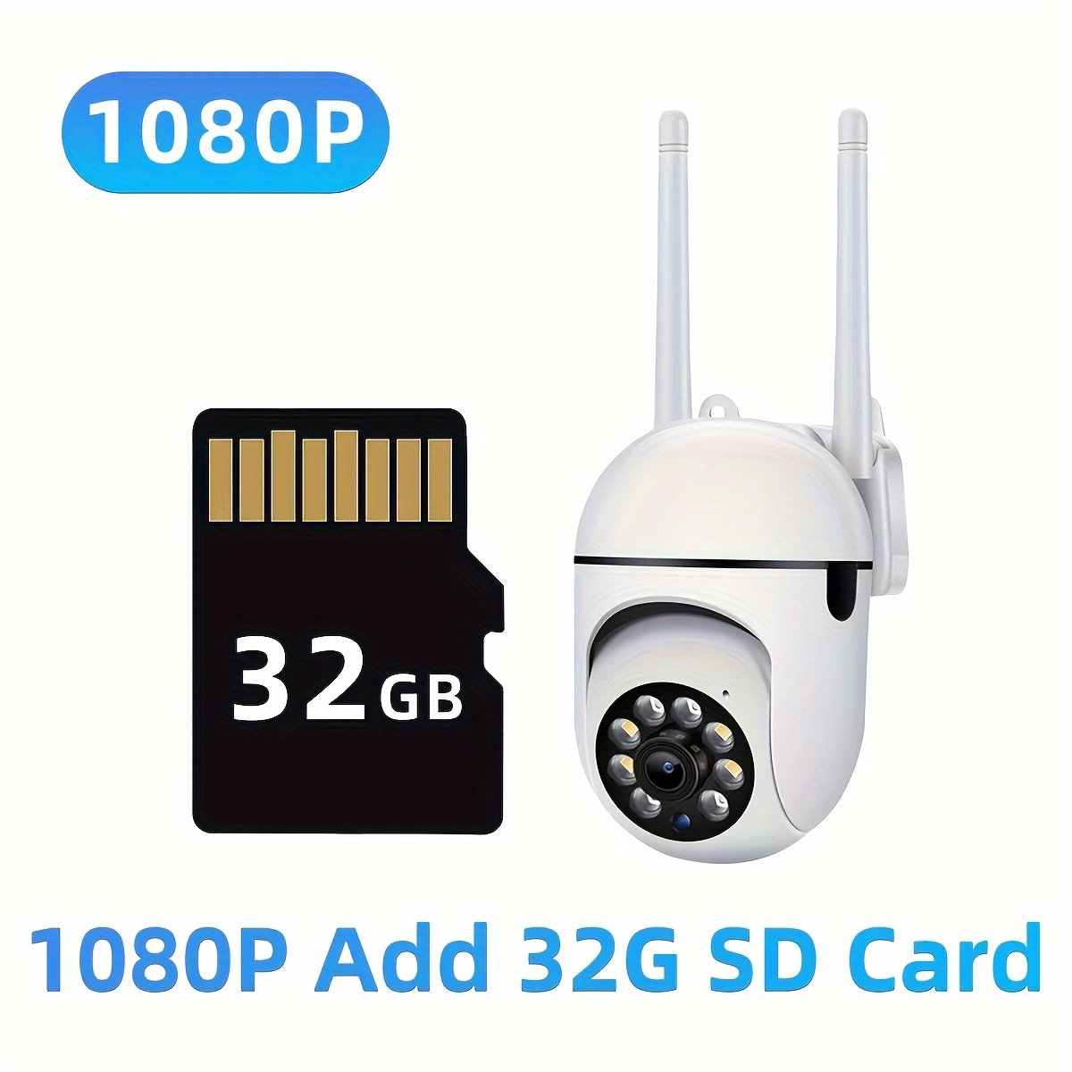 Caméra de Sécurité Intérieure JOOAN 1080P avec Vision Nocturne Couleur, Visée à 355°, Alertes de Mouvement, Audio Bidirectionnel, Montage Mural, Alimentée par USB, Compatible WiFi, Contrôle par Application - Non Étanche