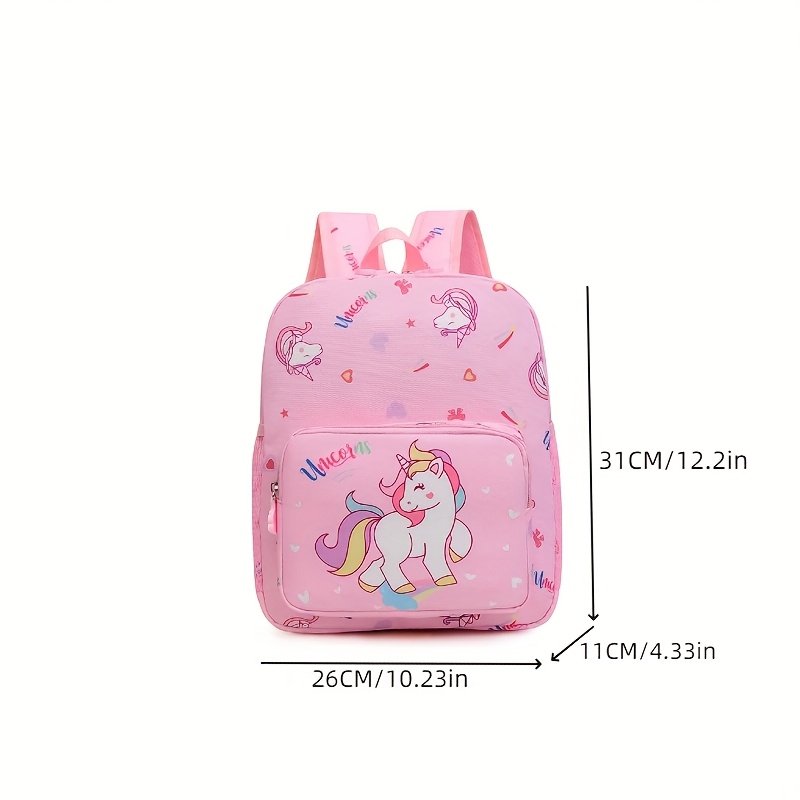Sac à Dos pour la maternelle Design Licorne - Nylon Durable, Léger, Idéal pour Filles à l'École et à l'Extérieur