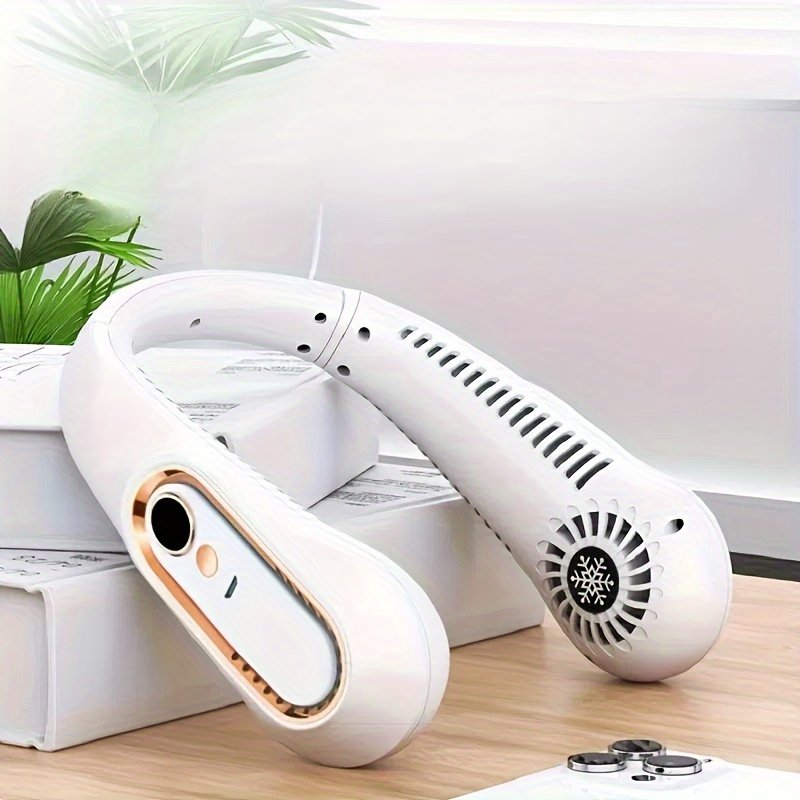 ventilateur rechargeable par USB, compact et portable , fonctionne silencieusement, 5 réglages pour la direction du flux d'air.