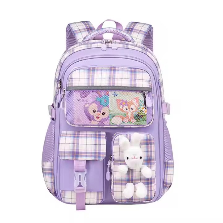Joli sac à dos avec poupée , grande capacité 42cm, nouveau cartable tendance pour collégiens et lycéens