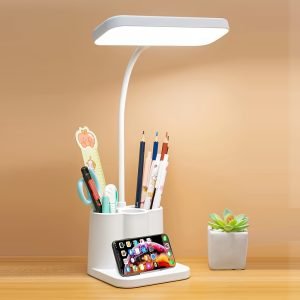 JDY Lampe de bureau LED rechargeable , lampe de bureau à éclairage réglable, chargement USB, 5V, pour la lecture, l'utilisation domestique