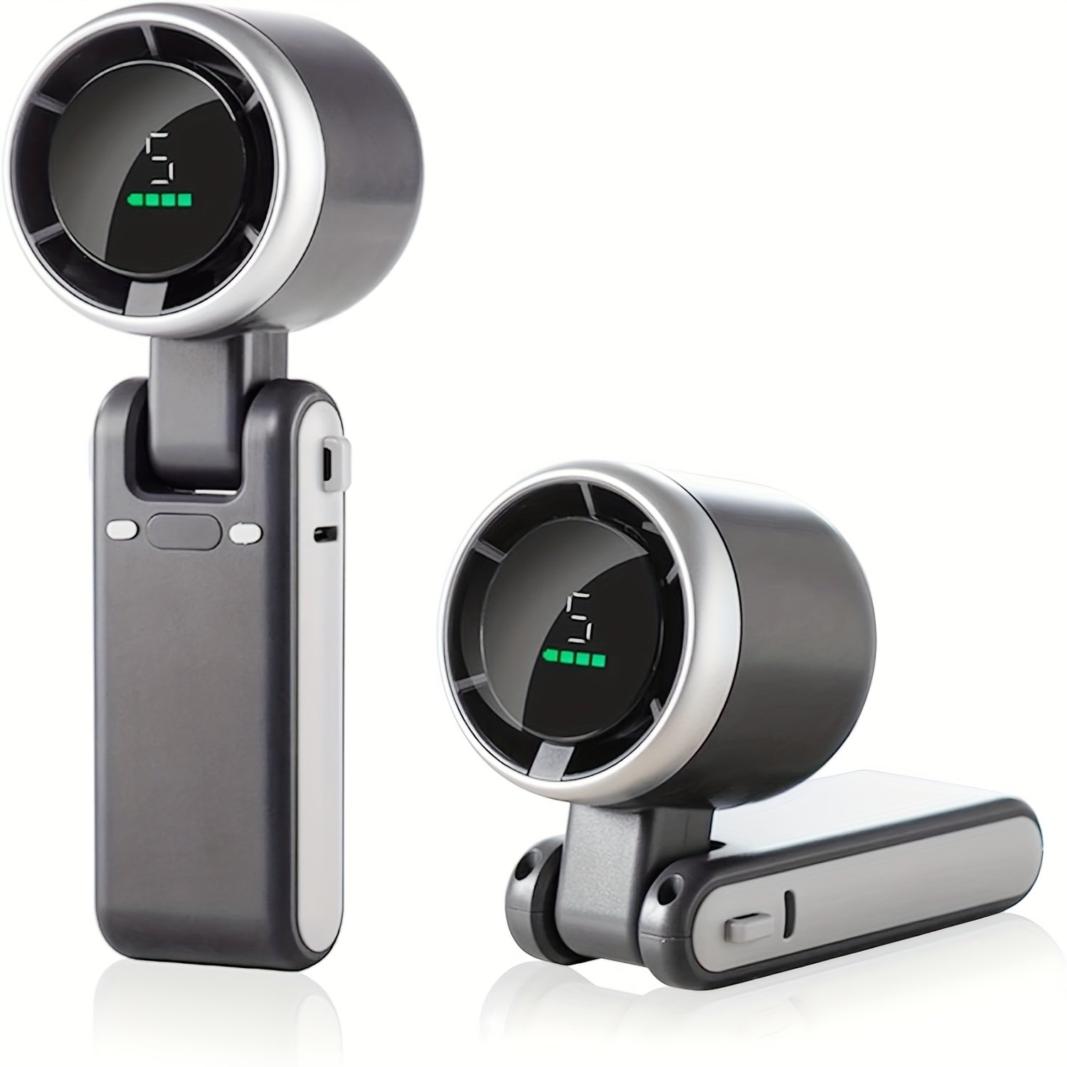 Ventilateur Portatif Pliable à Main - Rechargeable par USB, 5 Vitesses Réglables, Batterie de 3600mAh (Autonomie de 10H) pour Bureau
