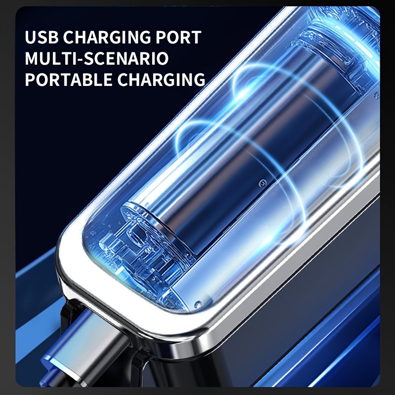 rasoir électrique professionnel pour hommes avec affichage LED de la batterie, charge USB-C, inclut quatre peignes , un pinceau à raser.