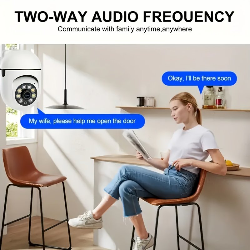 Caméra Marque JOOAN 1080P avec Carte SD 64G de sécurité sans fil, pour la maison intelligente Wi-Fi