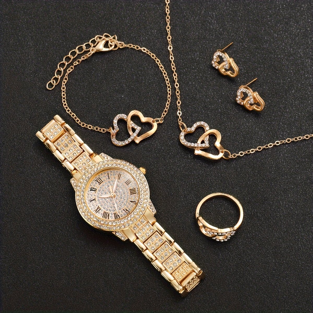 Ensemble Montre Décontractée sans Boite 6 pièces pour Femmes