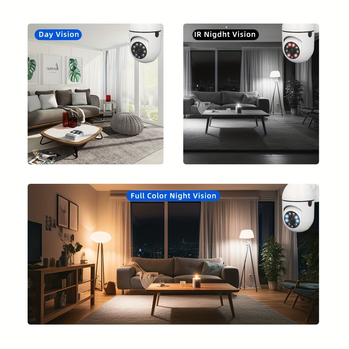 Caméra Marque JOOAN 1080P avec Carte SD 64G de sécurité sans fil, pour la maison intelligente Wi-Fi