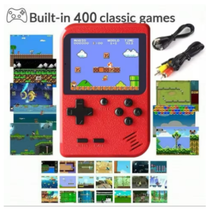 console de jeu portable pour enfants rouge rétro classique avec 400 jeu peut être connectée à la télévision