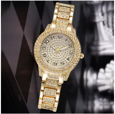 Ensemble montre-bracelet et collier pour femme, mode de luxe, cadeau de fête , 6 pièces