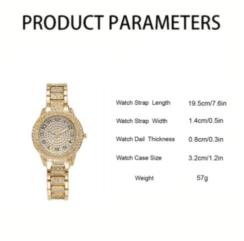 Ensemble montre-bracelet et collier pour femme, mode de luxe, cadeau de fête , 6 pièces