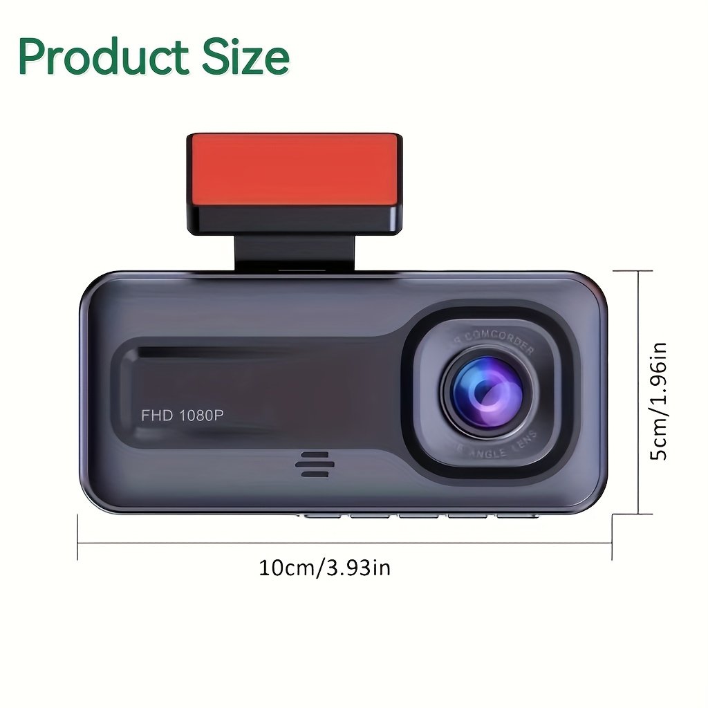 Caméra de Voiture , Enregistreur Vidéo HD 1080P Avant et 720P Intérieur/Arrière avec Vision Nocturne, G-sensor