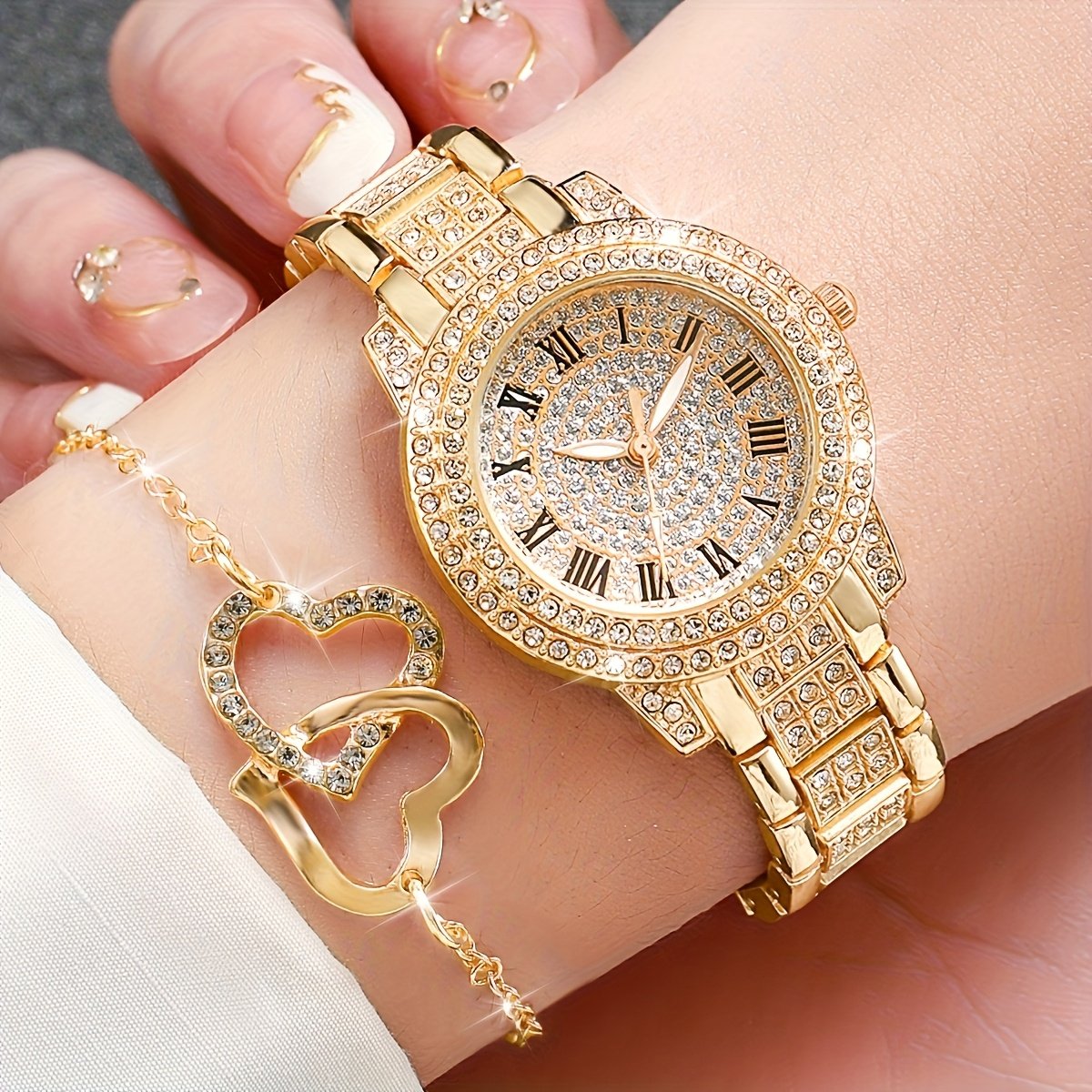 Ensemble Montre Décontractée sans Boite 6 pièces pour Femmes