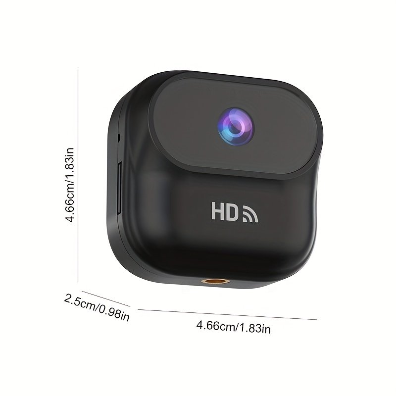 Mini Caméra de Sécurité, Compacte WiFi pour Intérieur/Extérieur - Détection en Temps Réel , Compatible Assistant Vocal, Surveillance Domestique 1080P