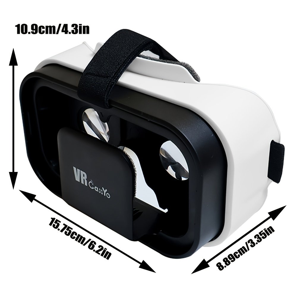 Casque VR Pliable et Élégant avec Lentilles Acryliques HD, Angle de Vue 3D Ultra-Large – Parfait pour les Gamers et les Passionnés de TV, Réalité Virtuelle