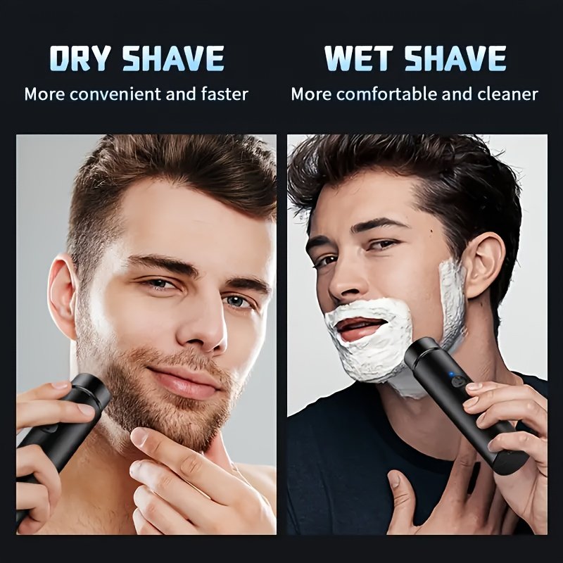 Rasoir Électrique Rotatif FEIYBA pour Hommes - Portable, Moteur Puissant, Charge USB-C, Batterie Longue Durée, Design Élégant