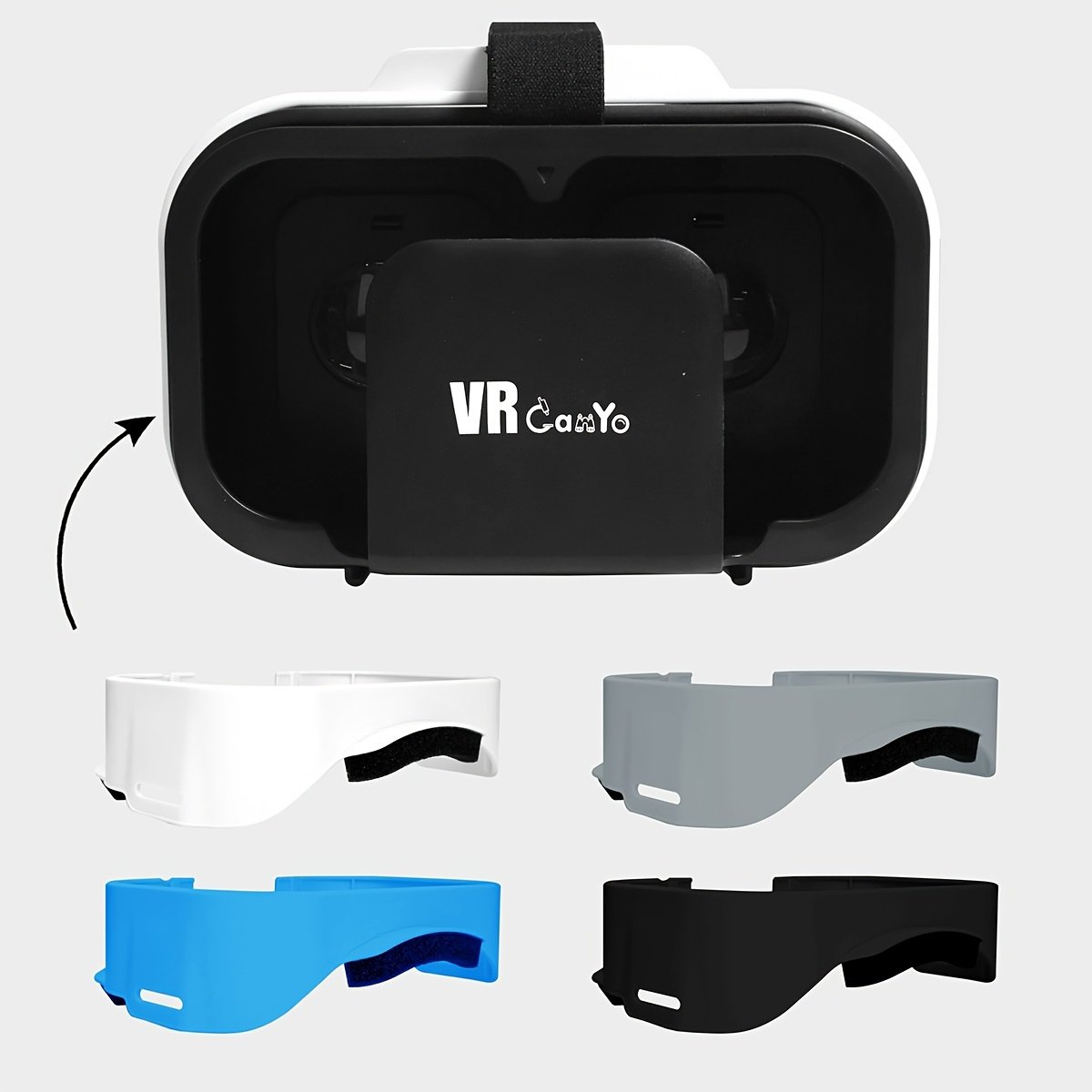 Casque VR Pliable et Élégant avec Lentilles Acryliques HD, Angle de Vue 3D Ultra-Large – Parfait pour les Gamers et les Passionnés de TV, Réalité Virtuelle